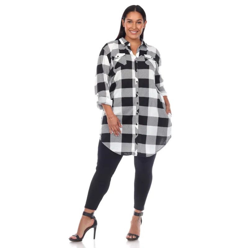 Plaid Tunic Shirt - Plus sold by Dress Barn