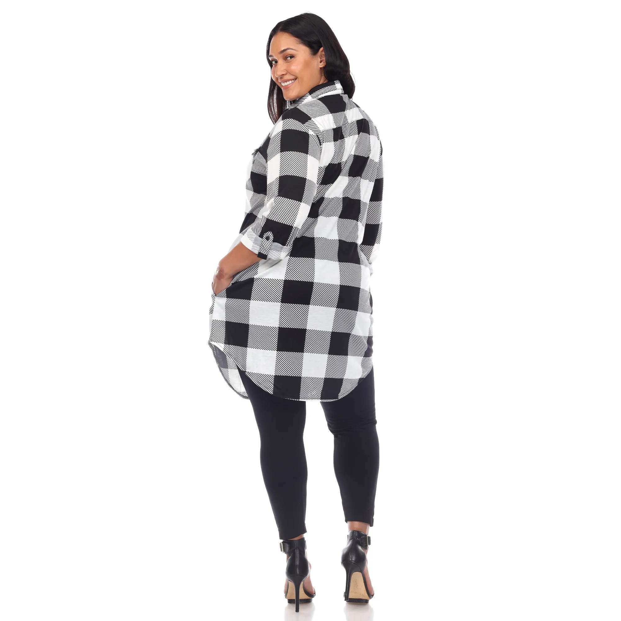 Plaid Tunic Shirt - Plus sold by Dress Barn product image thumbnail 4