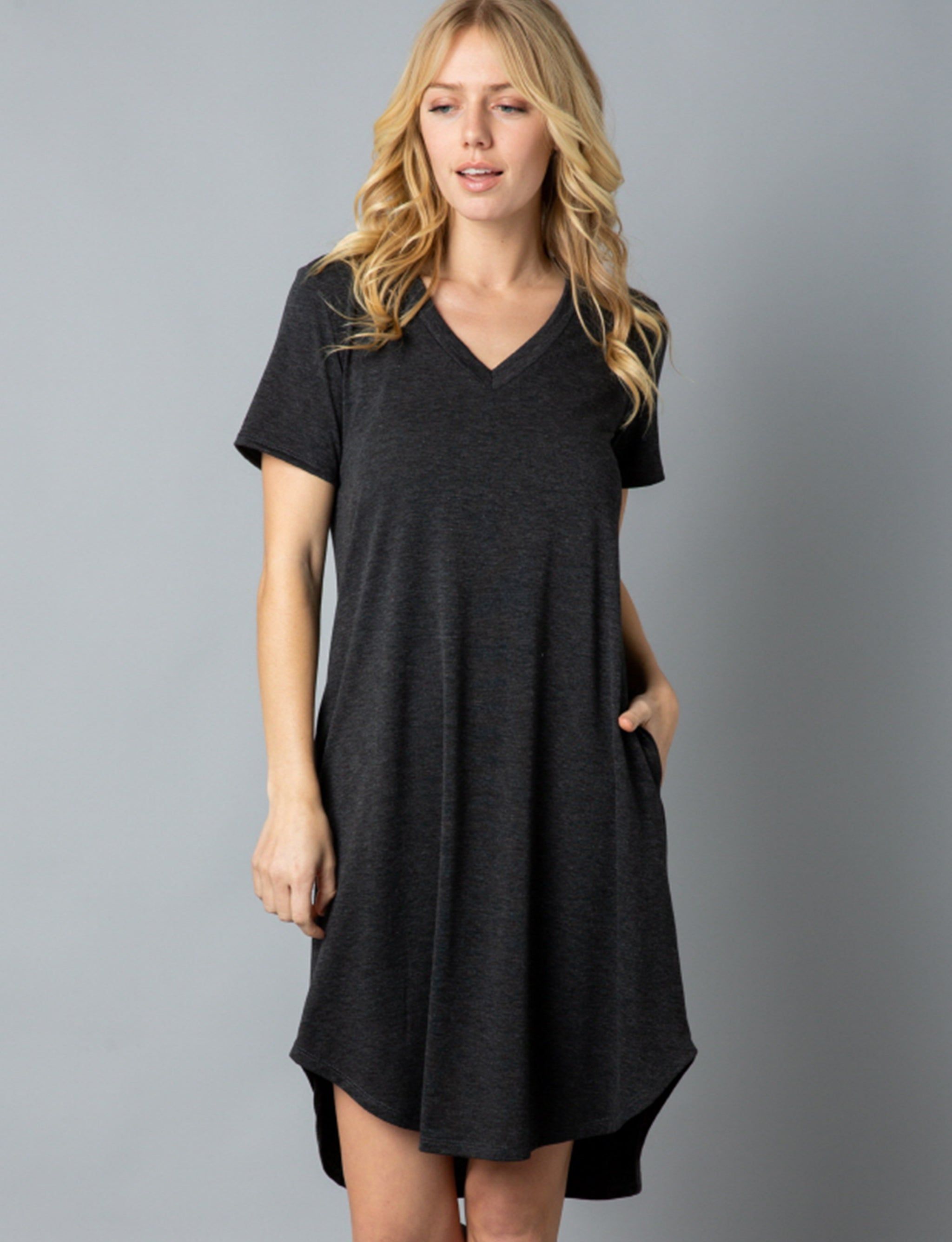 Comfy V-Neck Pocket Dress sold by Dress Barn product image thumbnail 4