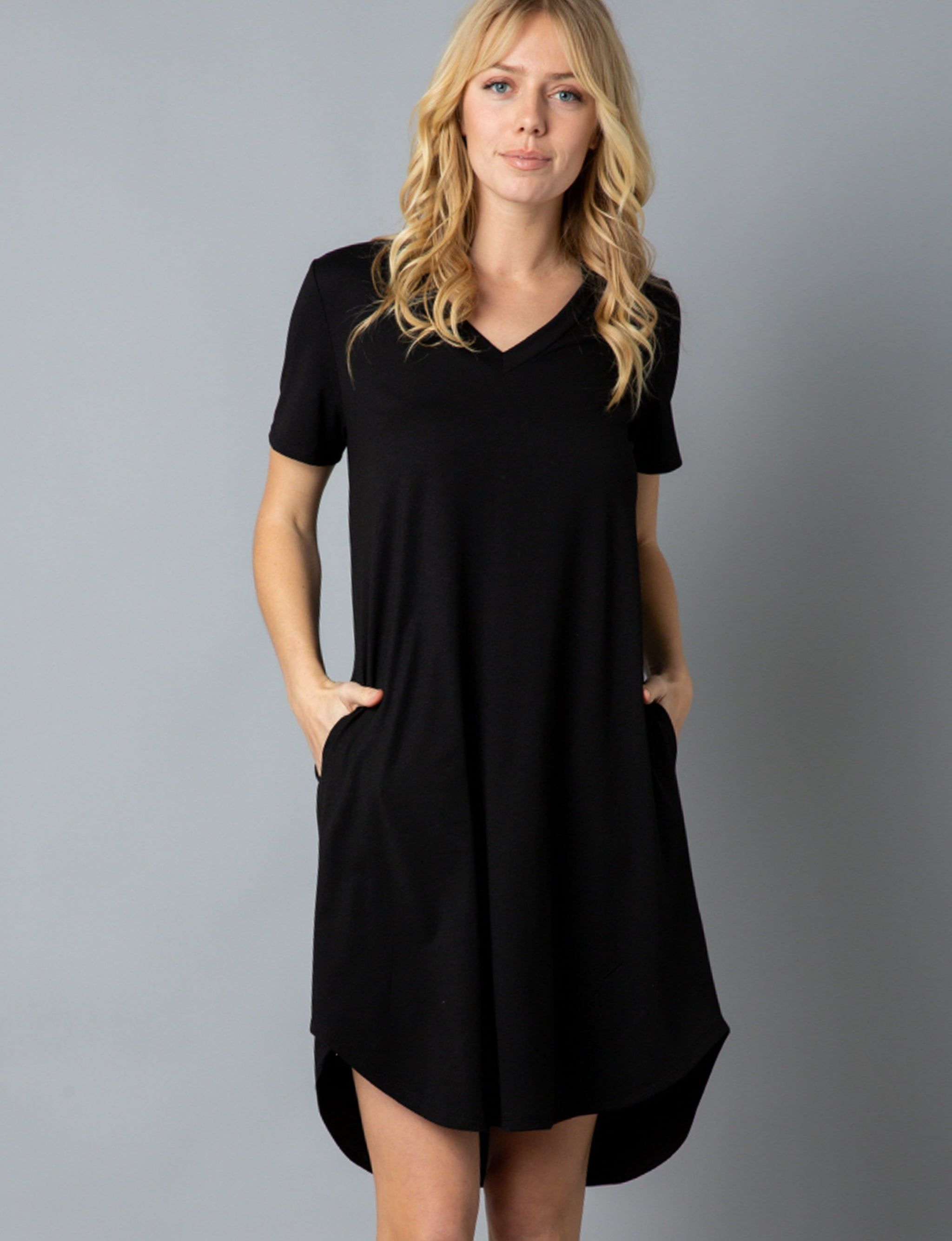 Comfy V-Neck Pocket Dress sold by Dress Barn product image thumbnail 3