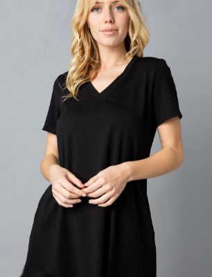 Comfy V-Neck Pocket Dress sold by Dress Barn