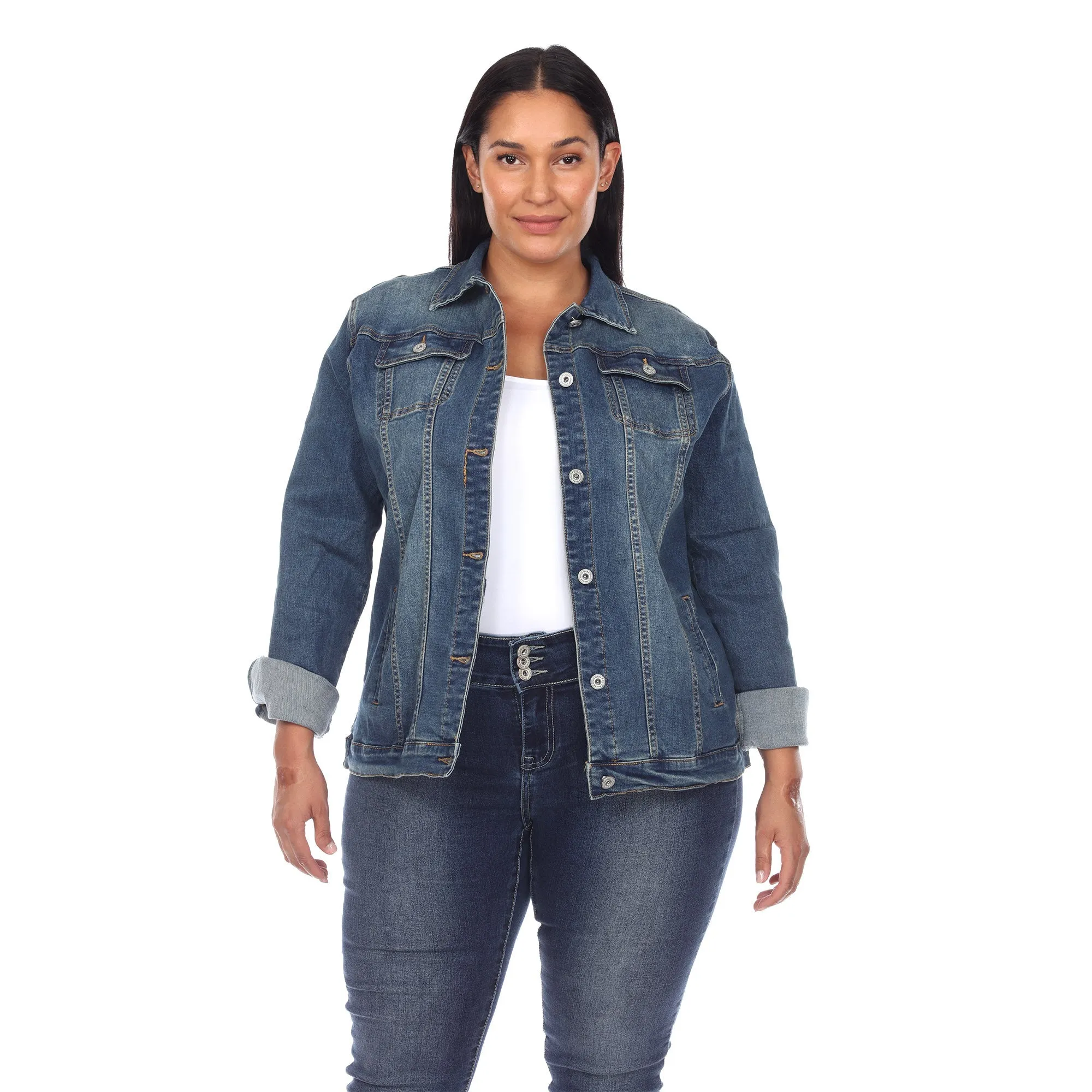 Classic Denim Jacket - Plus sold by Dress Barn
