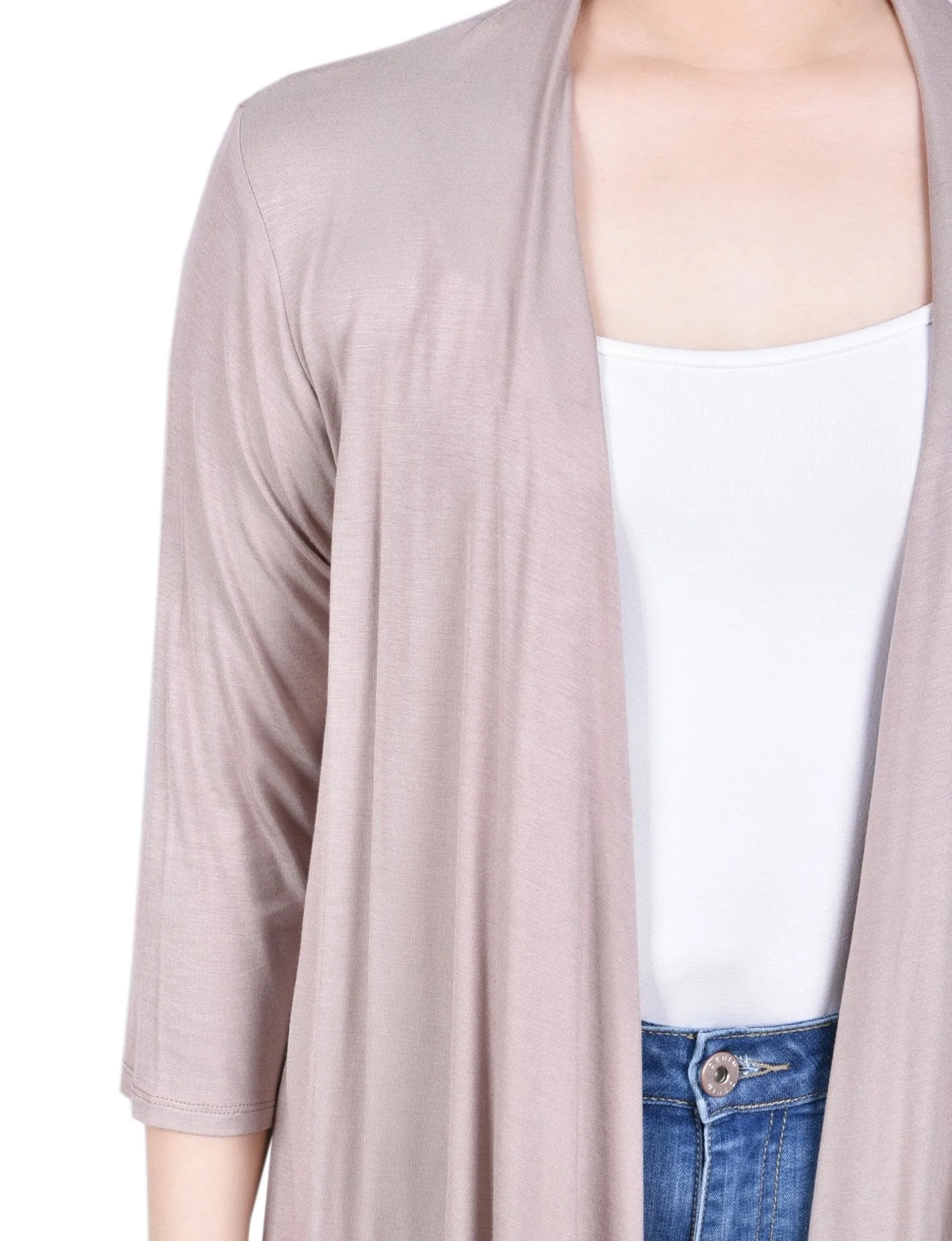 3/4 Length Sleeve Solid Cardigan - Petite sold by Dress Barn product image thumbnail 3