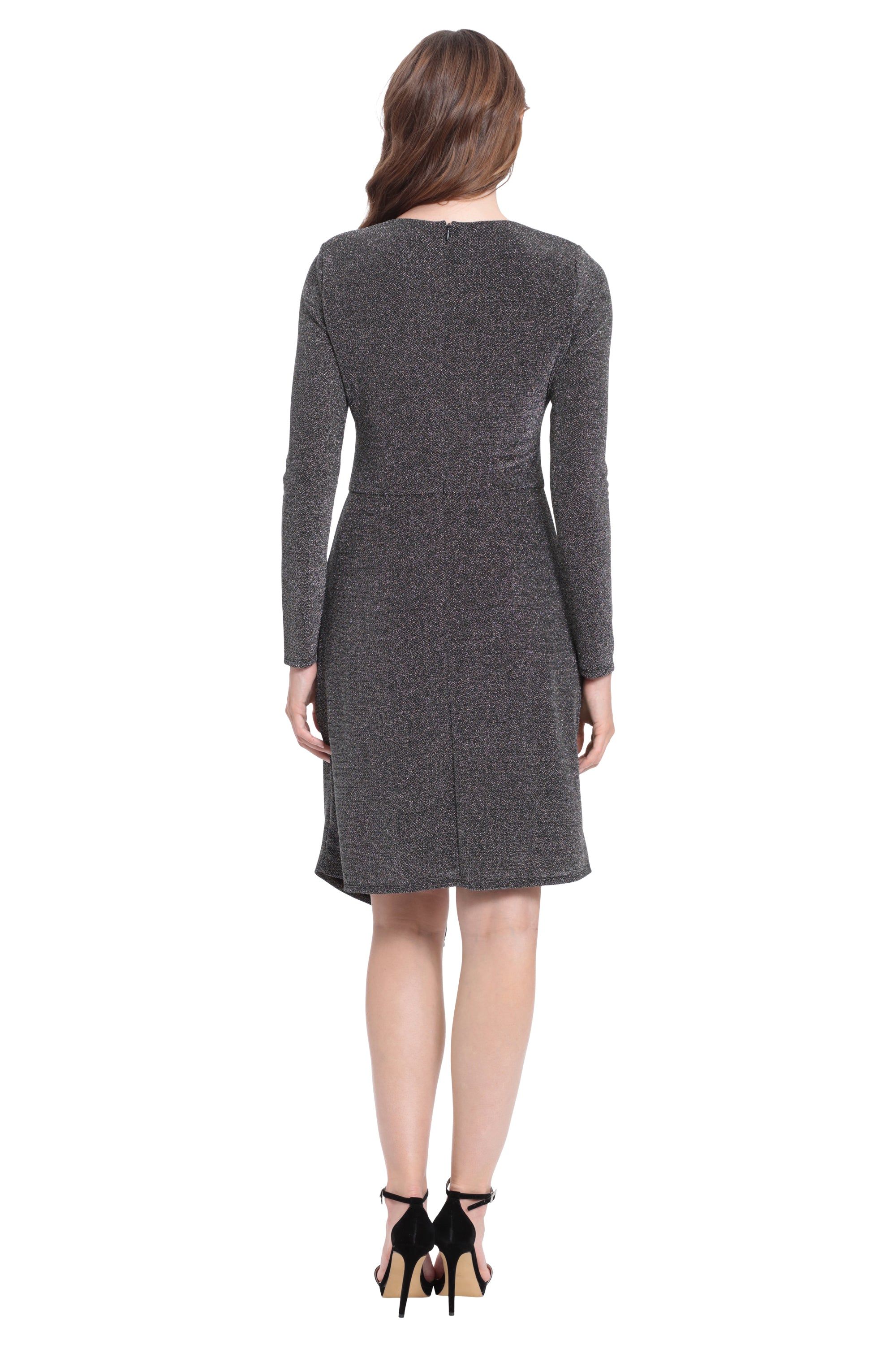Wrap Side Ruffle Glitter Dress sold by Dress Barn product image thumbnail 2