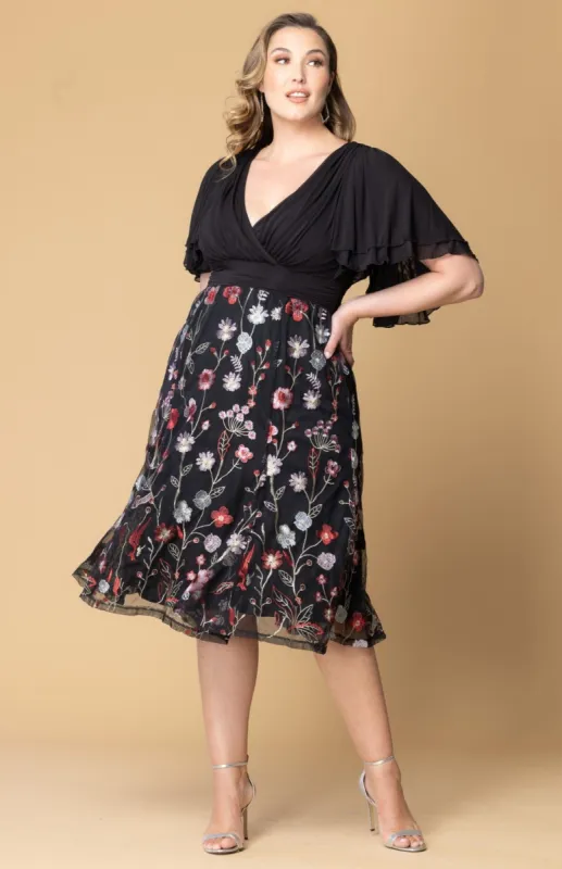 Lillian Embroidered Cocktail Dress - Plus sold by Dress Barn