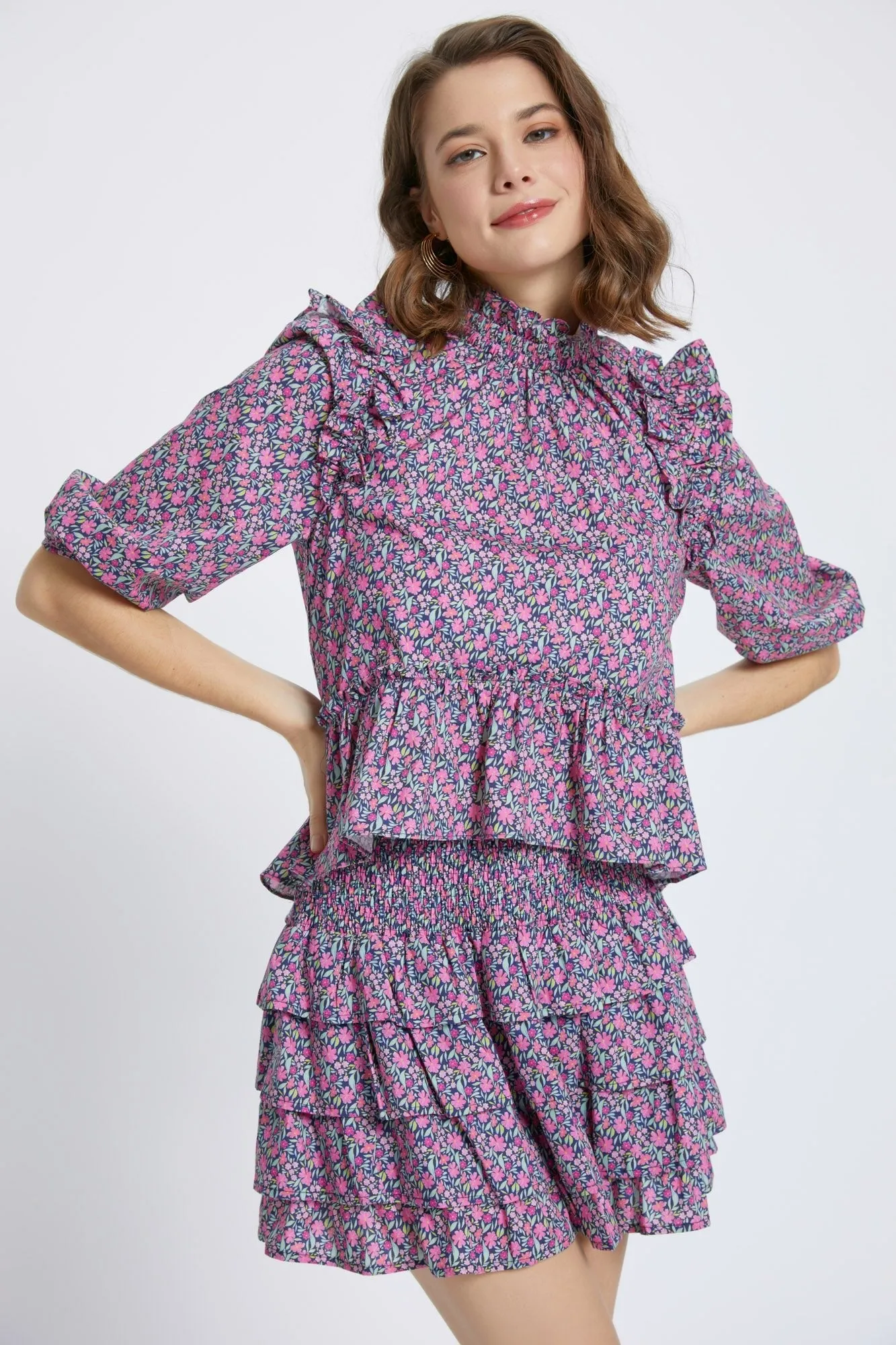 Floral Days Ruffle Top sold by Dress Barn