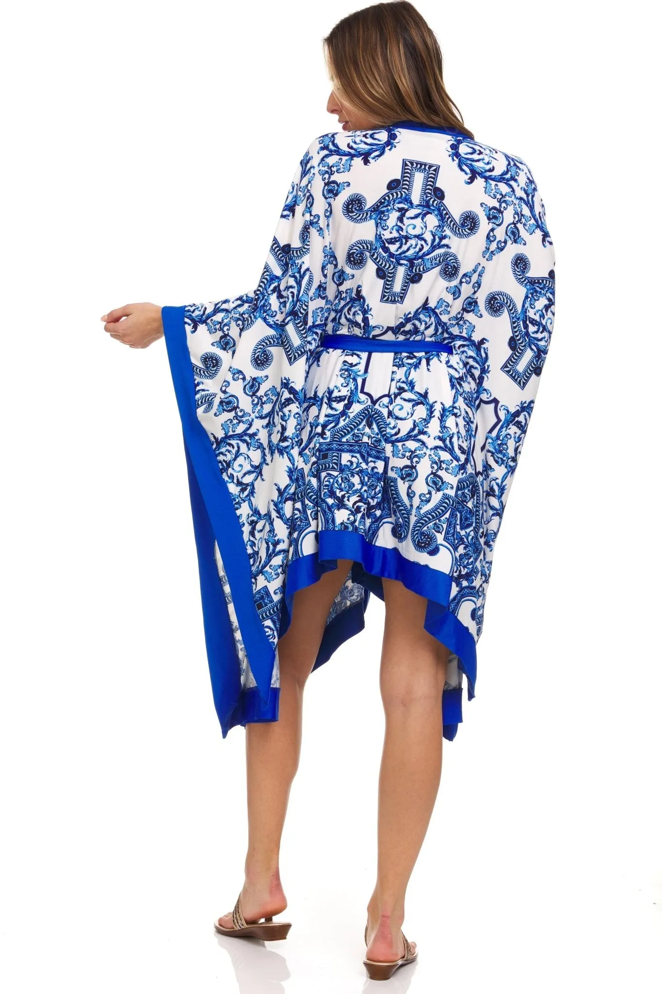 Blue Scroll Swimwear Kimono sold by Dress Barn product image thumbnail 2