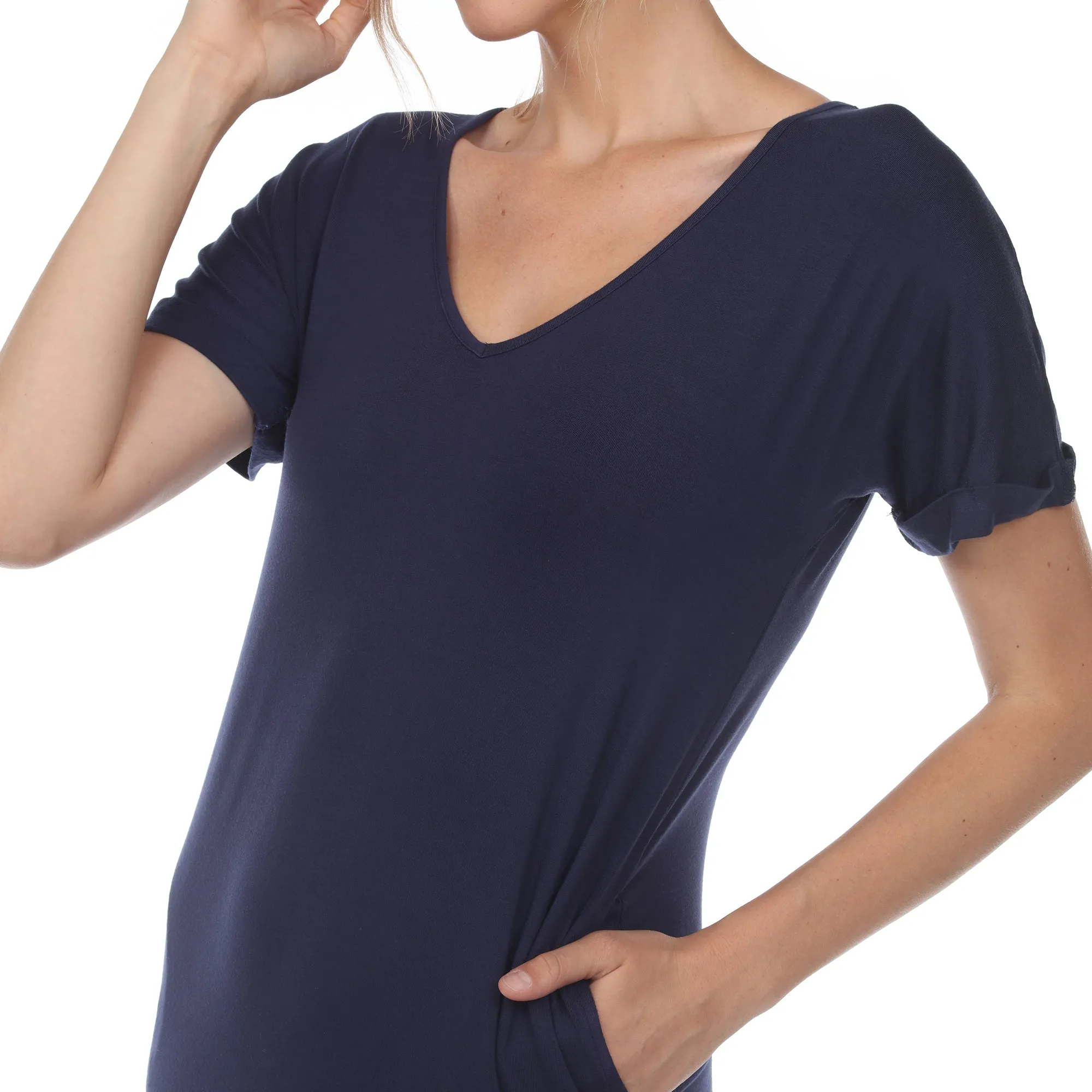 Short Sleeve V-neck Maxi Dress sold by Dress Barn product image thumbnail 5