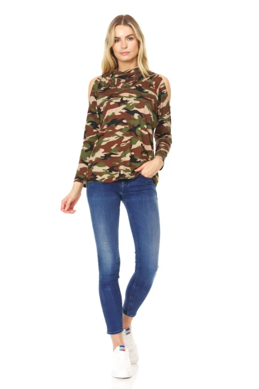 Casual Sleeve Cold Shoulders Hoodie sold by Dress Barn