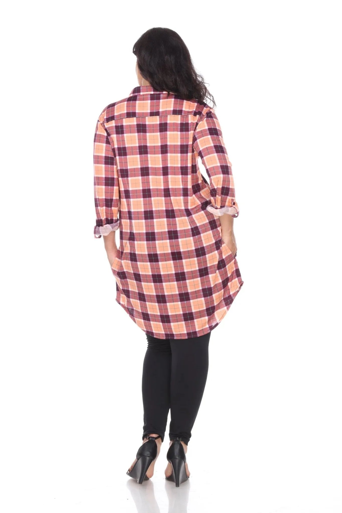 Piper Stretchy Plaid Tunic - Plus sold by Dress Barn product image thumbnail 4