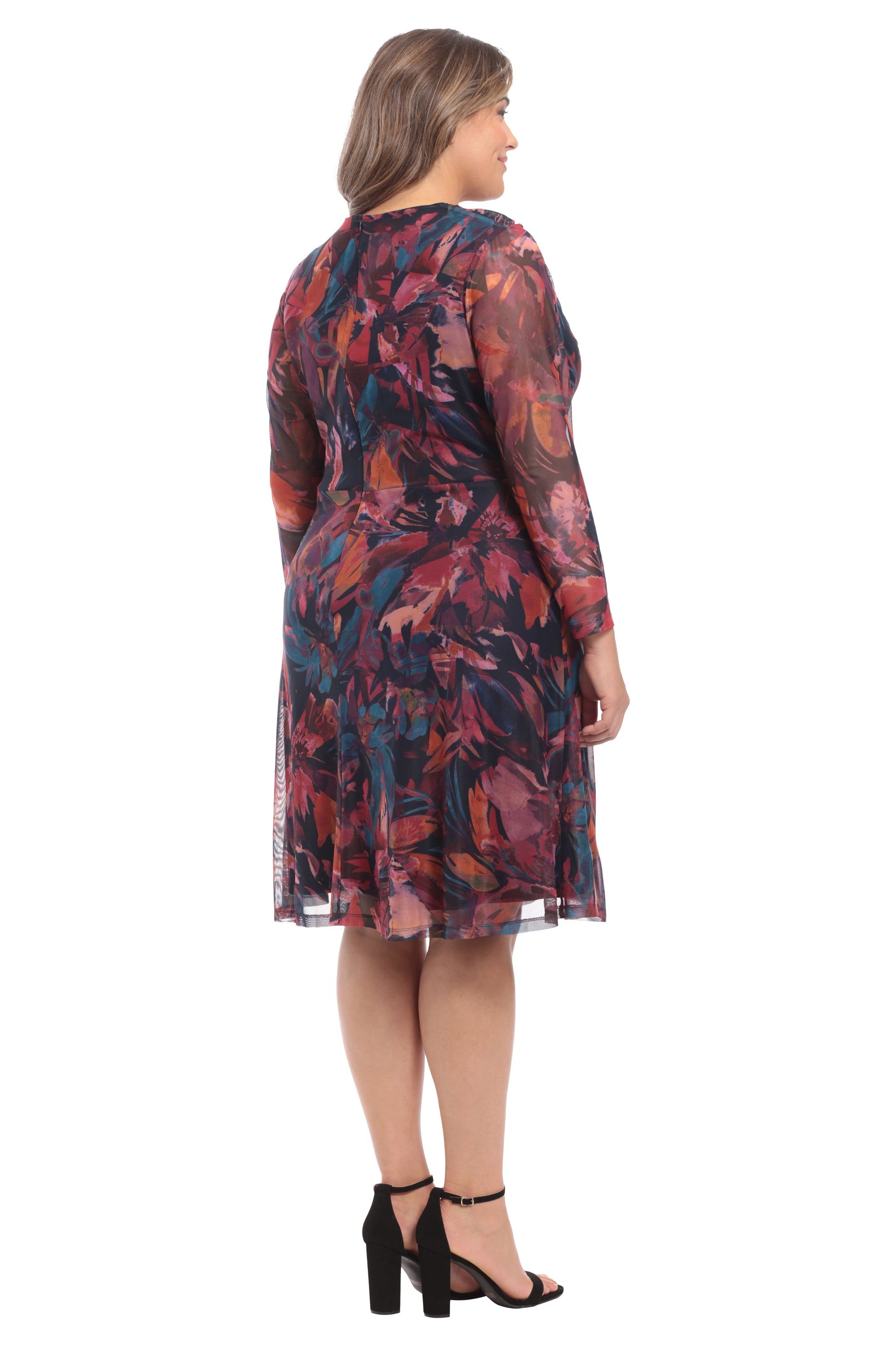 Twist Neck Shirred Midi Dress - Plus sold by Dress Barn product image thumbnail 2