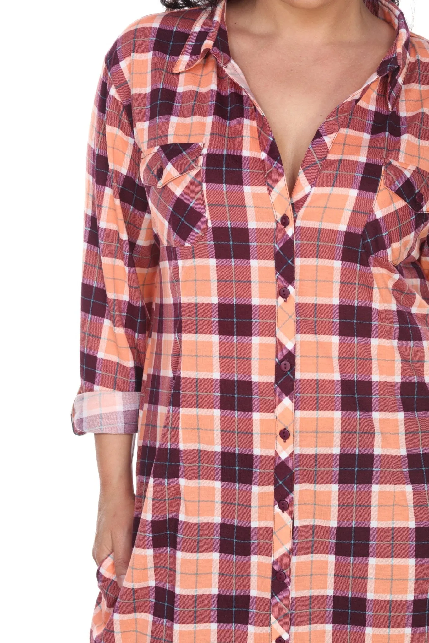 Piper Stretchy Plaid Tunic - Plus sold by Dress Barn product image thumbnail 3
