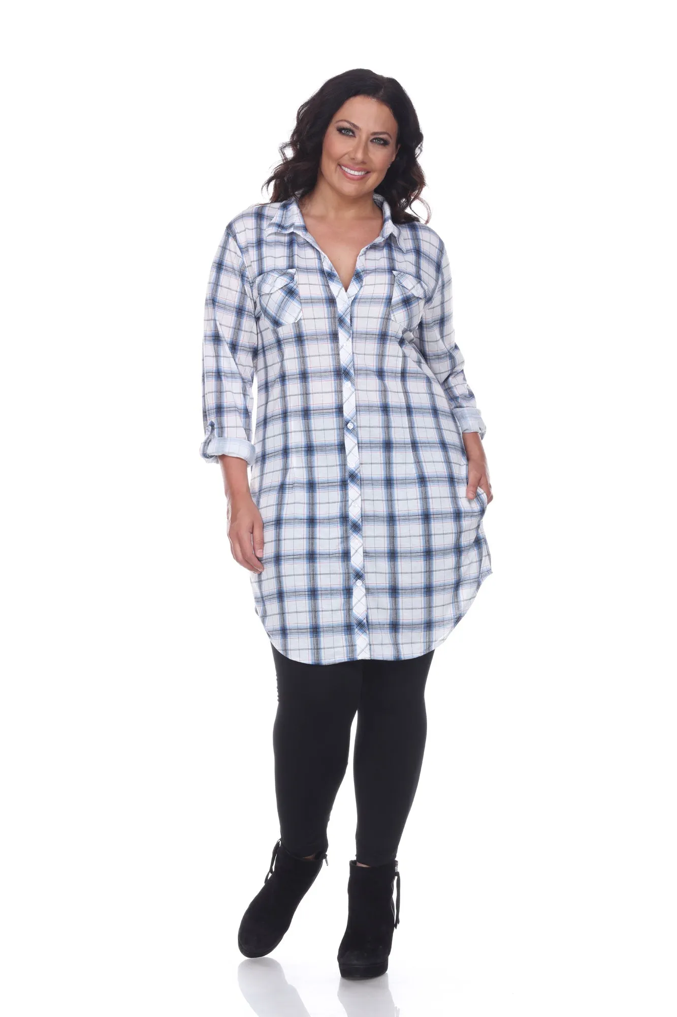 Piper Stretchy Plaid Tunic - Plus sold by Dress Barn product image thumbnail 5