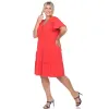 Short Sleeve V-neck Tiered Midi Dress - Plus sold by Dress Barn