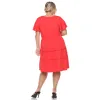 Short Sleeve V-neck Tiered Midi Dress - Plus sold by Dress Barn