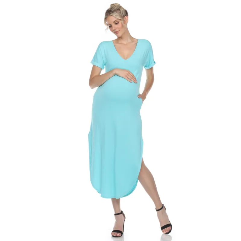 V-neck Maxi Dress - Plus Maternity sold by Dress Barn