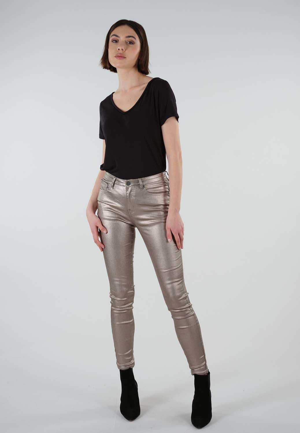 Deeluxe Lyzie Gold Pants sold by Dress Barn
