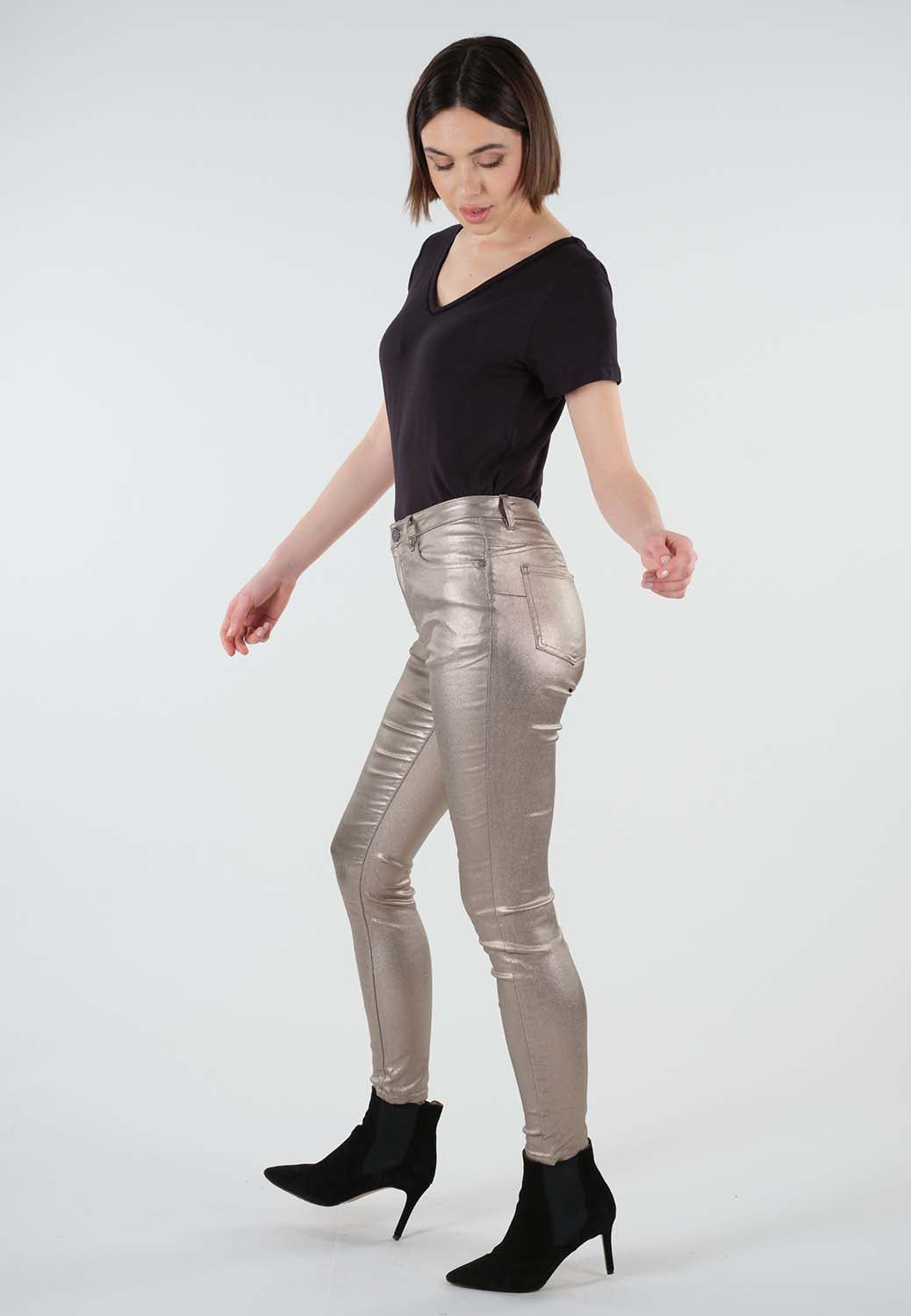 Deeluxe Lyzie Gold Pants sold by Dress Barn product image thumbnail 4