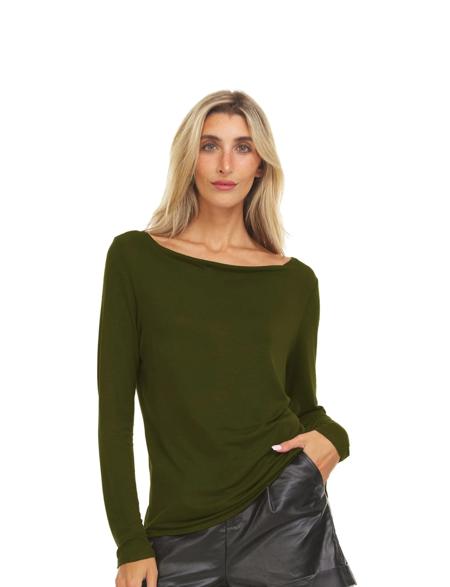 Long Sleeve Top With Ballet Neckline sold by Dress Barn product image thumbnail 5