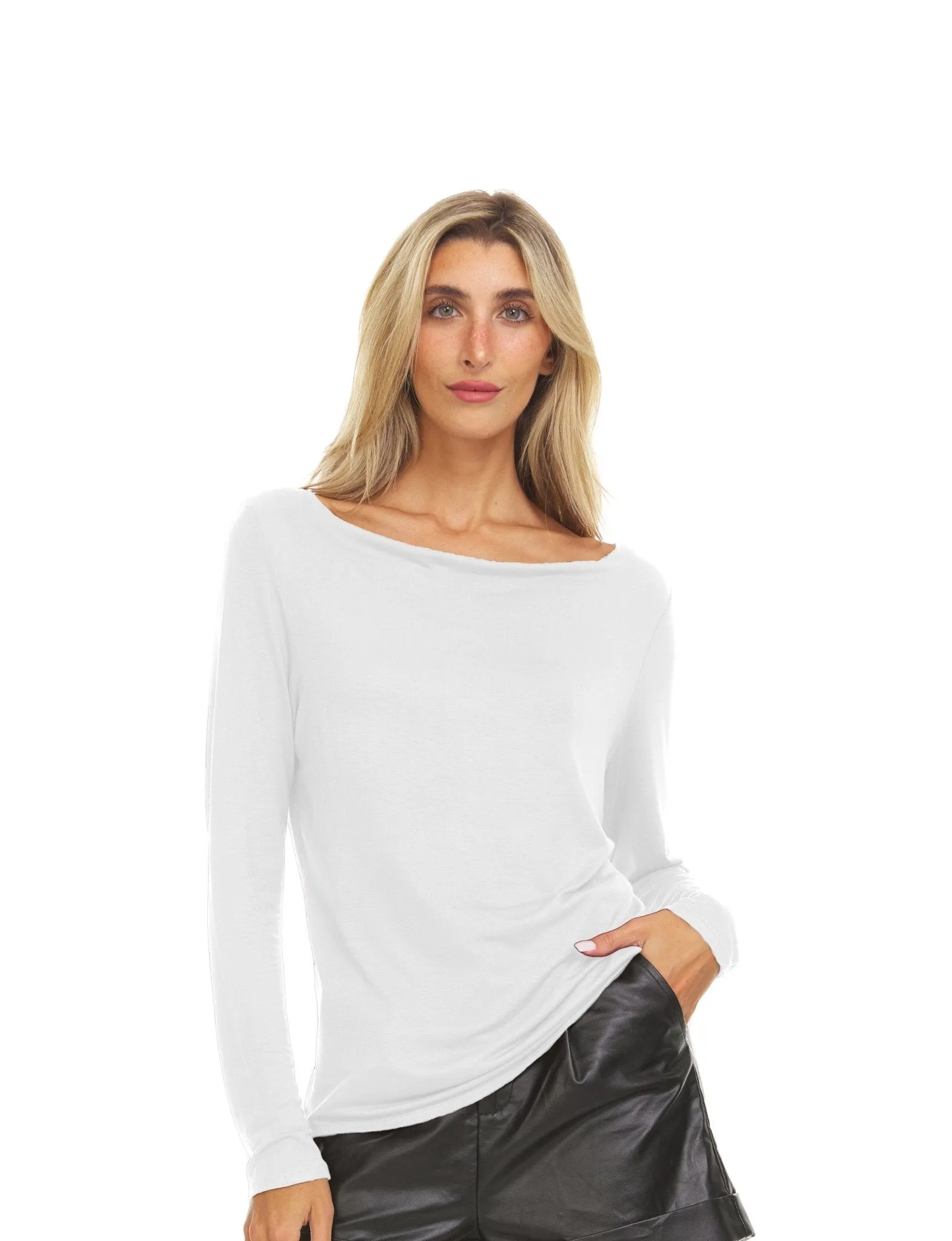 Long Sleeve Top With Ballet Neckline sold by Dress Barn product image thumbnail 3