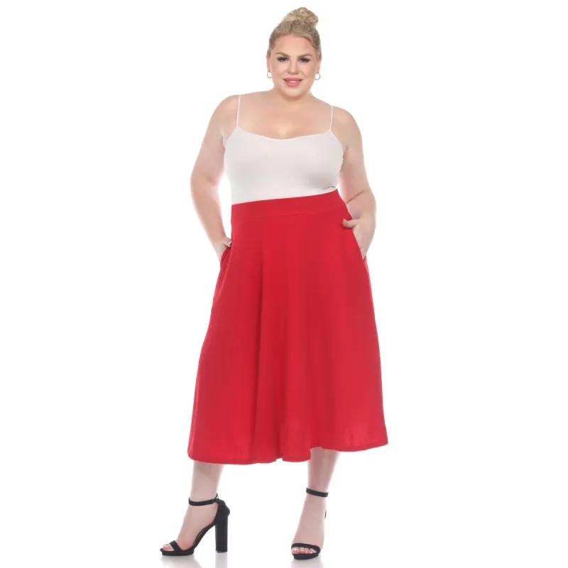 Tasmin Flare Midi Skirts - Plus made by Dress Barn