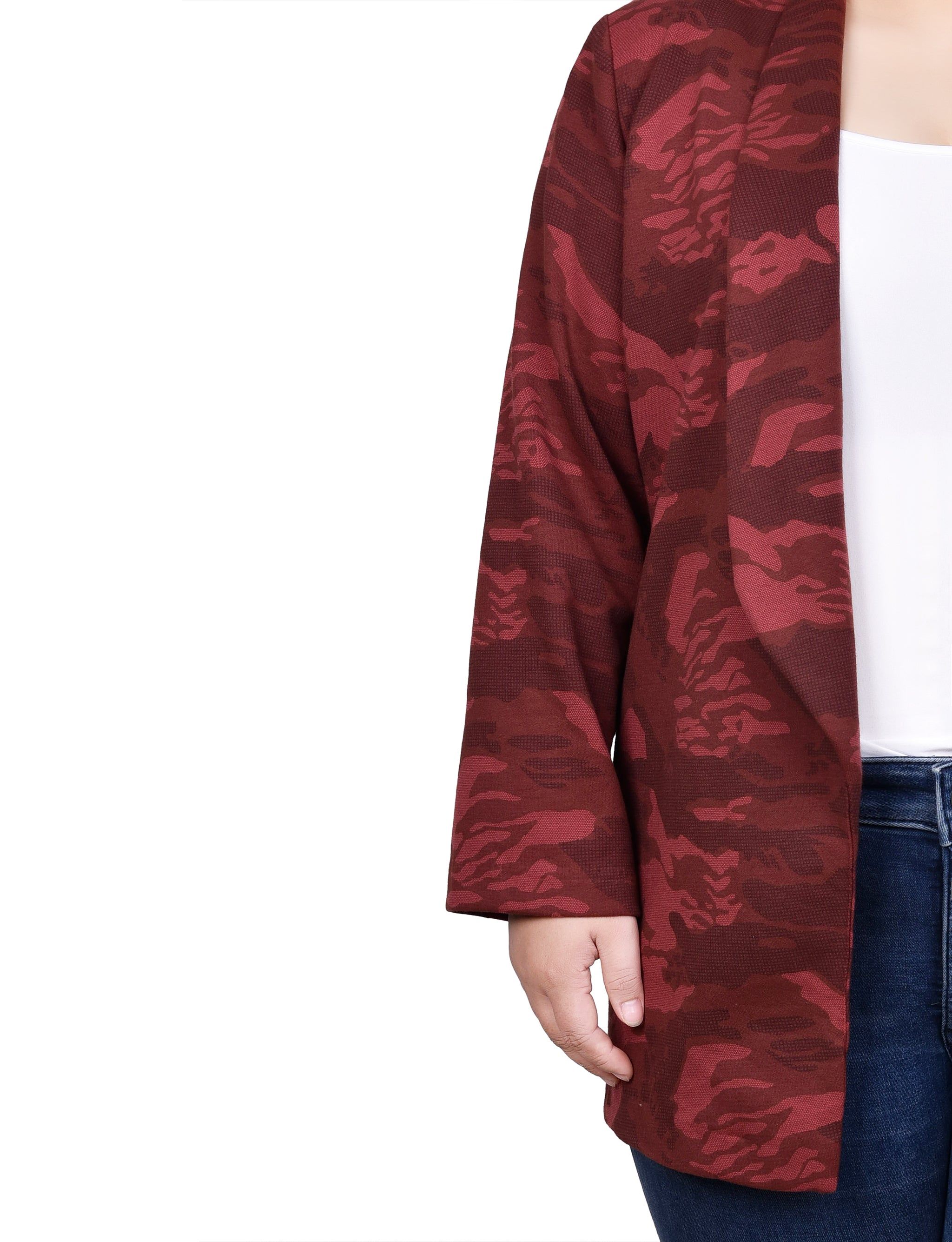 NY Collection 3/4 Sleeve Ponte Jacket - Plus sold by Dress Barn product image thumbnail 3