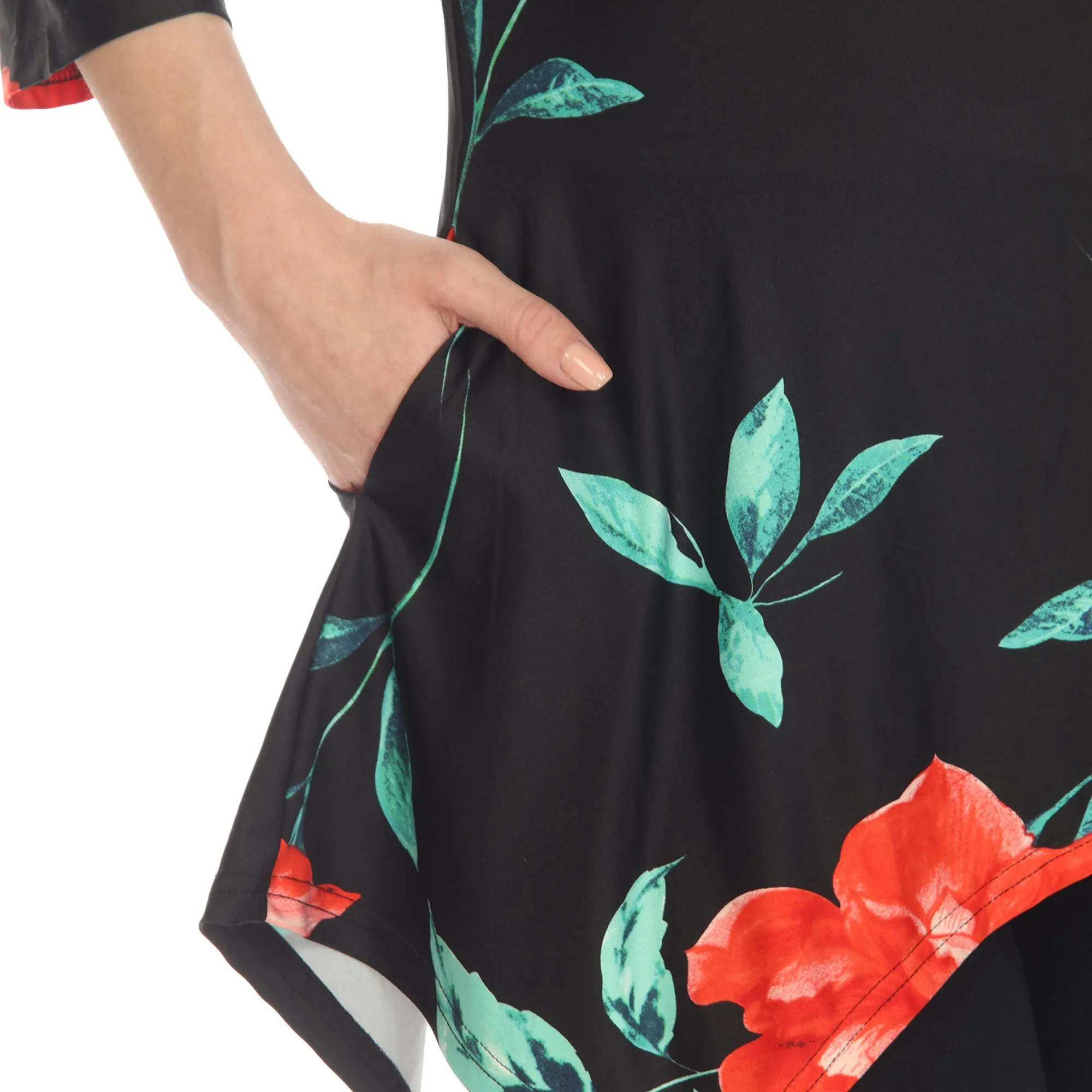 Floral Printed Cold Shoulder Tunic sold by Dress Barn product image thumbnail 4