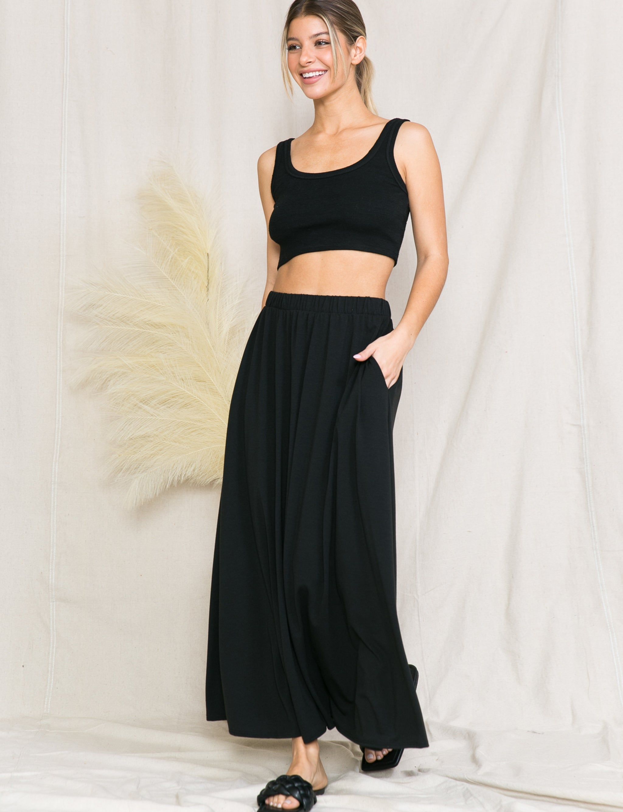 Flowy Maxi Skirts With Pocket sold by Dress Barn