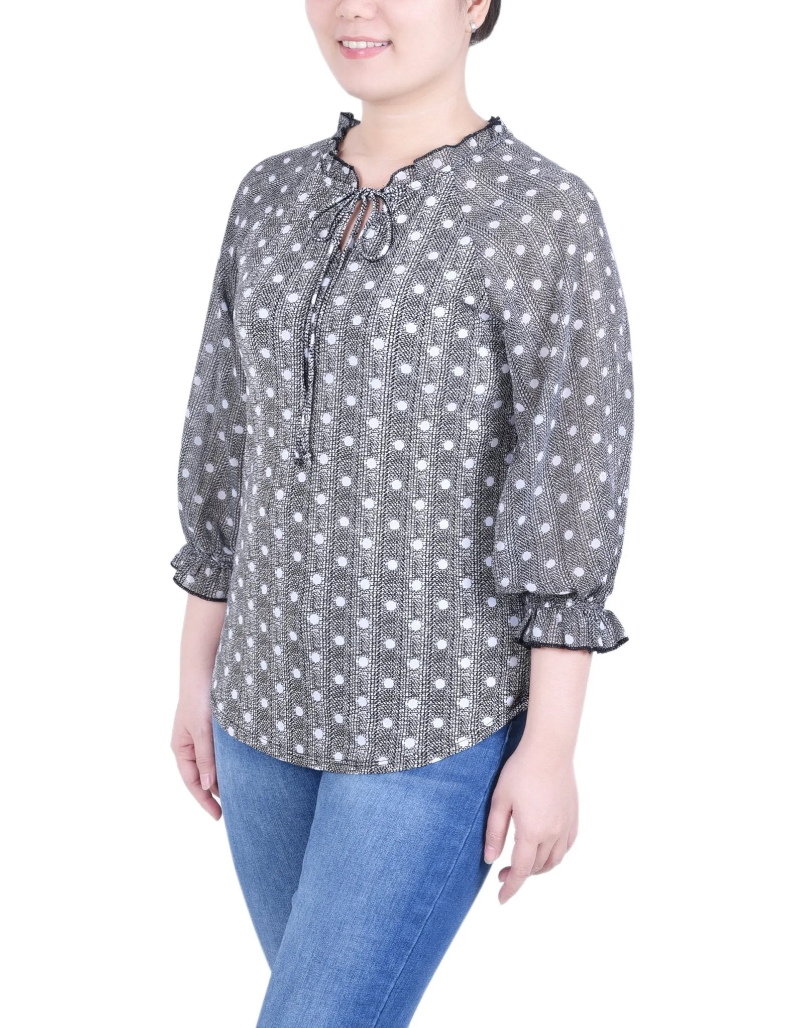 Chiffon Sleeve Knit Top - Petite sold by Dress Barn product image thumbnail 2