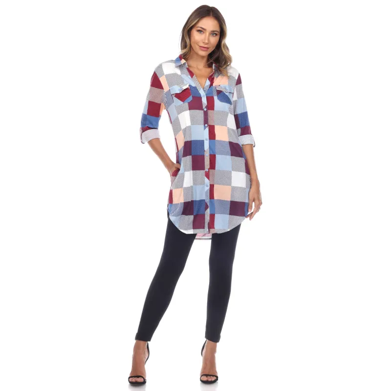 Classic Plaid Tunic Shirt sold by Dress Barn