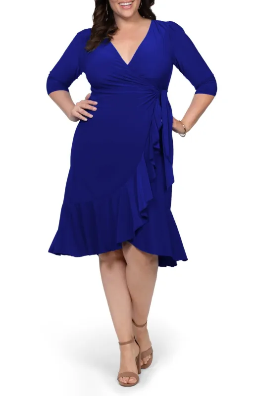 Whimsy Wrap Dress - Plus sold by Dress Barn