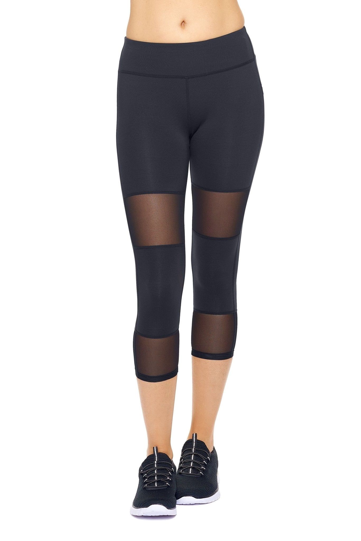 Airstretch Mid-Rise Double Mesh Panel Capri Leggings with Pocket sold by Dress Barn product image thumbnail 2