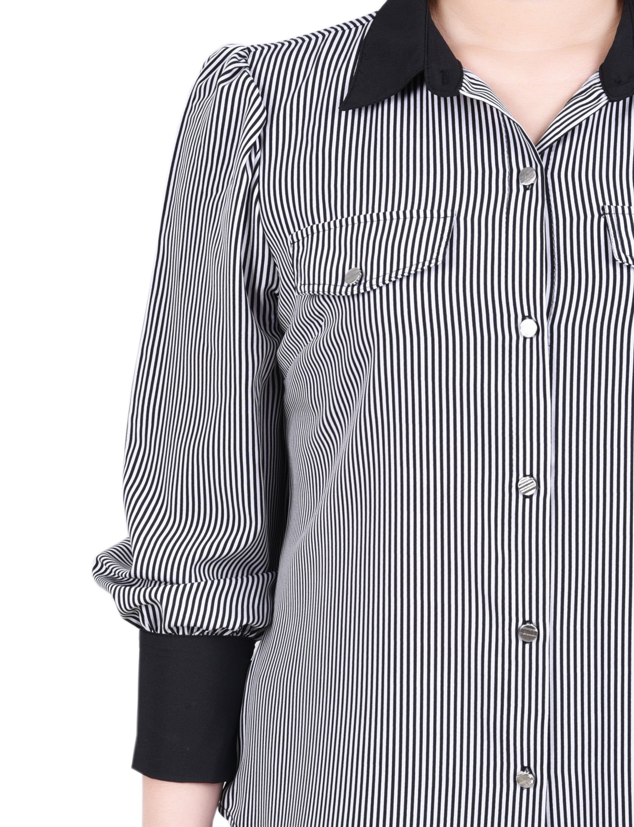 NY Collection Long Sleeve Colorblocked Blouse sold by Dress Barn product image thumbnail 3