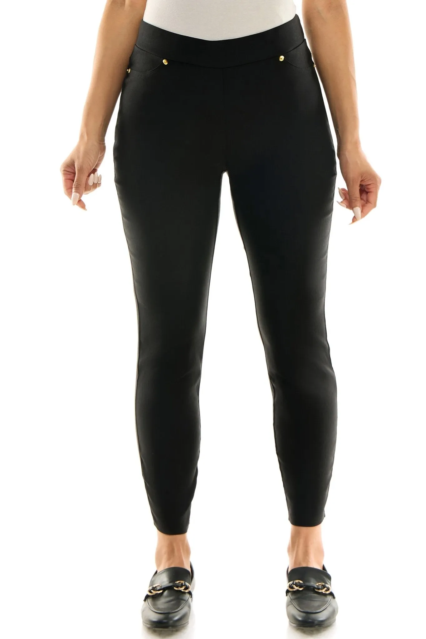 Pull-On Ankle Pant with Pocket Studs sold by Dress Barn