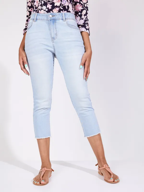 Westport Signature Basic Capri Pants with Fray Hem made by Dress Barn