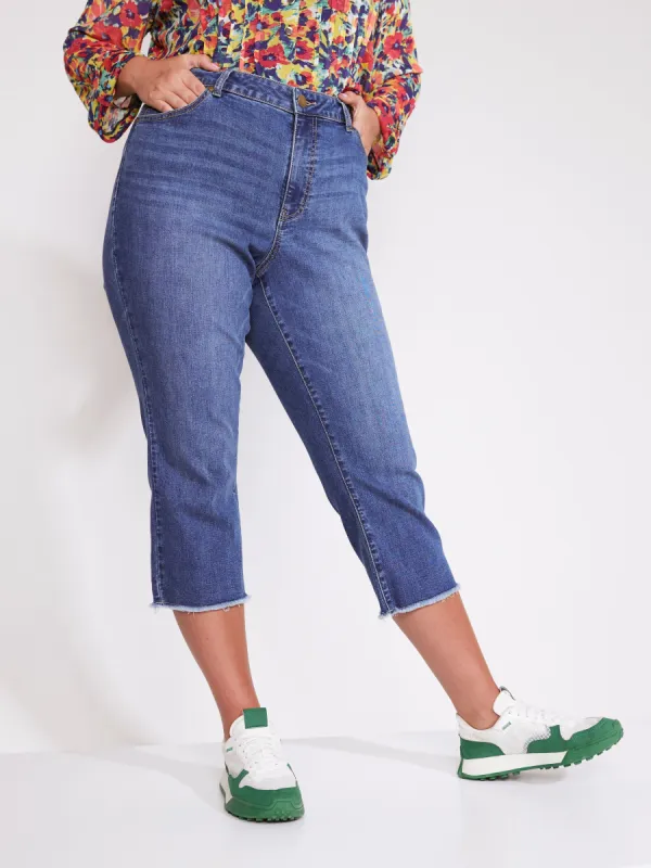 Westport Signature Basic Capri Pants with Frey Hem - Plus made by Dress Barn