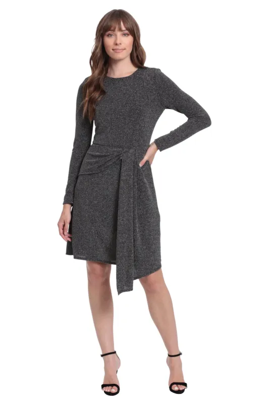 Wrap Side Ruffle Glitter Dress sold by Dress Barn