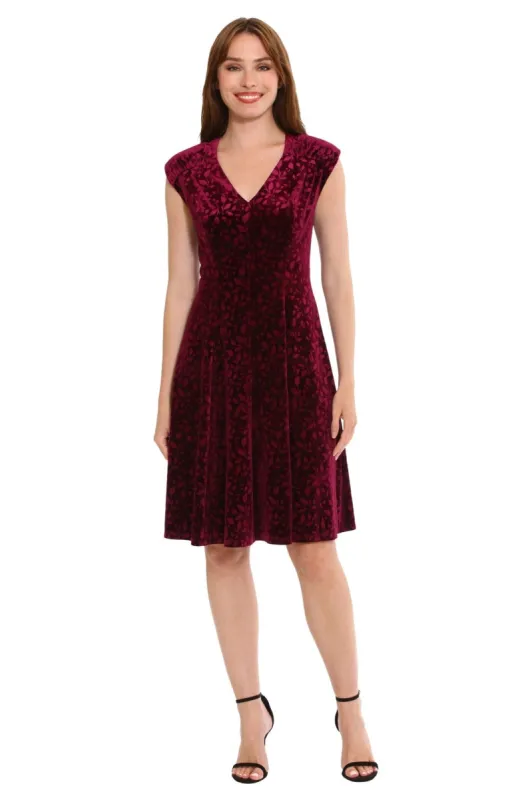 V-Neck Fit And Flare Dress sold by Dress Barn
