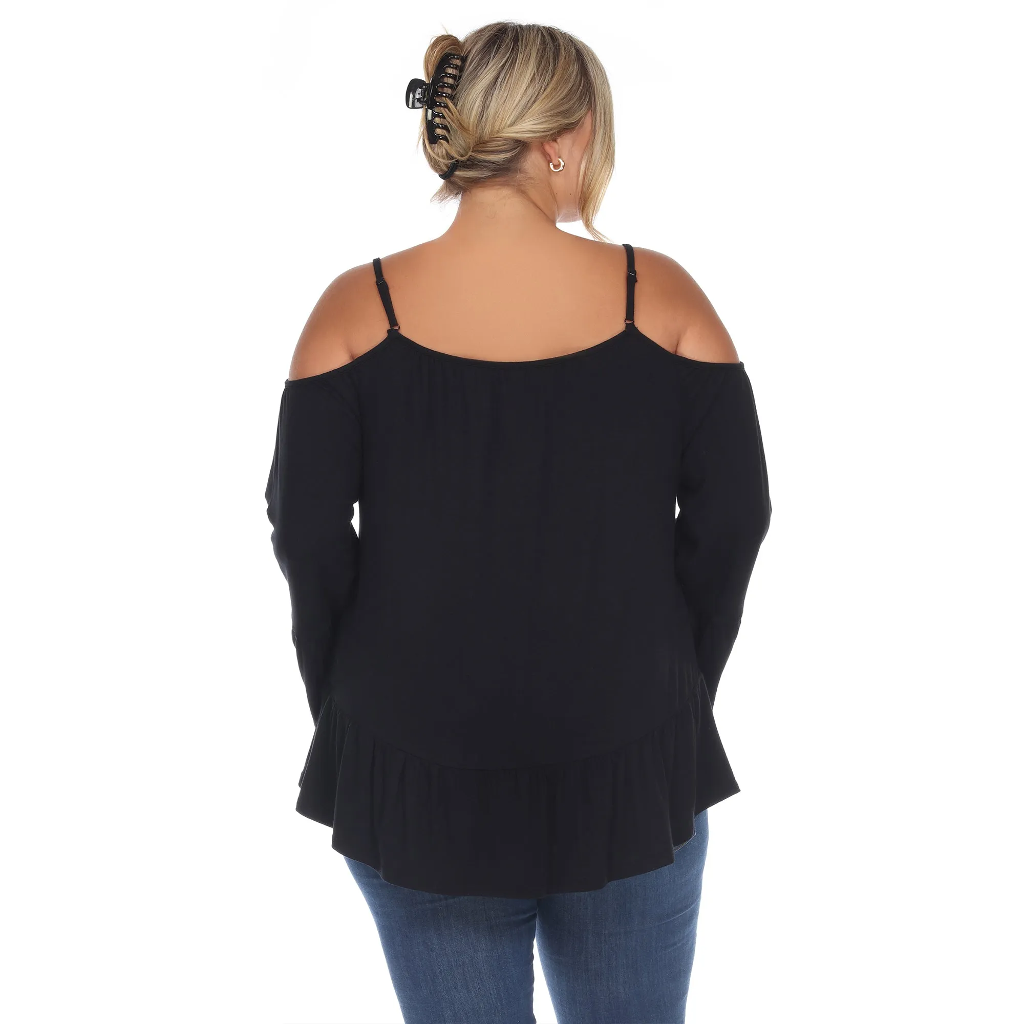 Cold Shoulder Ruffle Sleeve Top - Plus sold by Dress Barn product image thumbnail 4