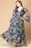 Gilded Glamour Long Sleeve Evening Gown - Plus sold by Dress Barn