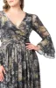 Gilded Glamour Long Sleeve Evening Gown - Plus sold by Dress Barn