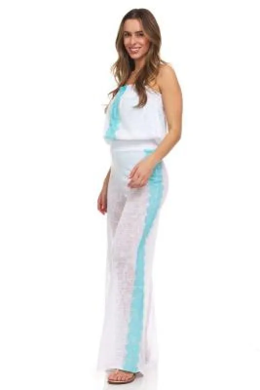 Strapless Lace Trim Jumpsuit sold by Dress Barn