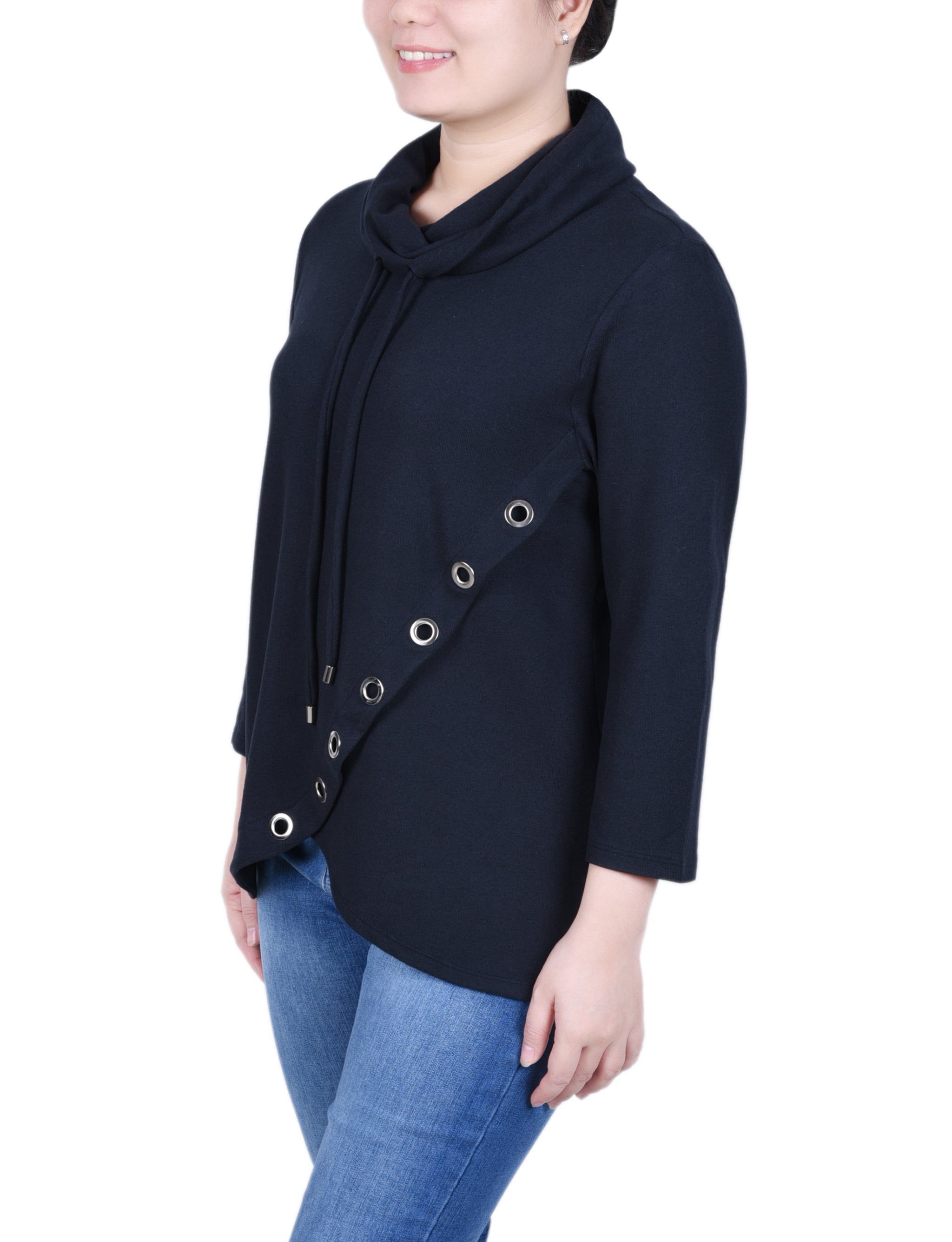 NY Collection 3/4 Slv Top With Grommet Hem sold by Dress Barn product image thumbnail 2