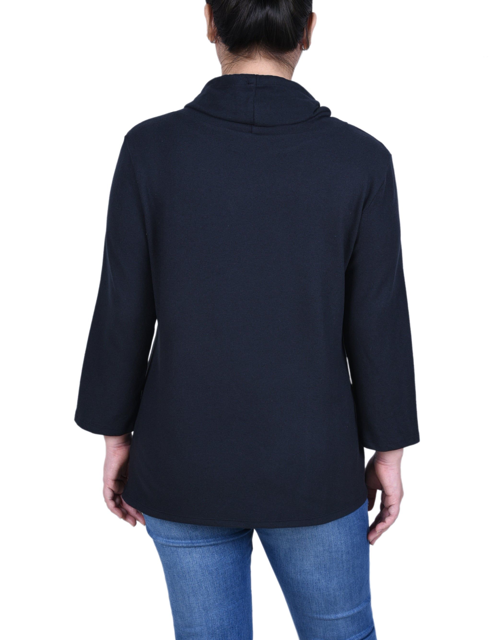 NY Collection 3/4 Slv Top With Grommet Hem sold by Dress Barn product image thumbnail 4