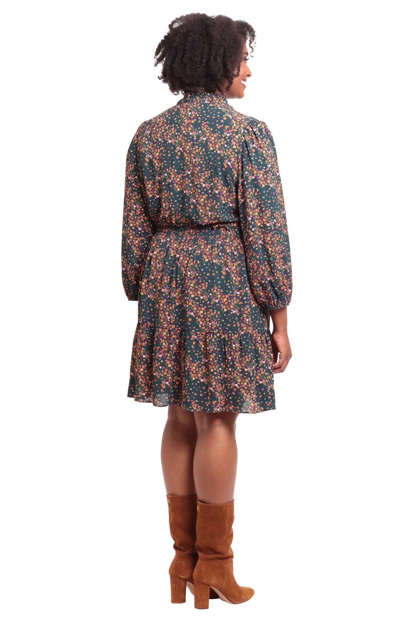 Smocked Waist Ruffle Bodice Tiered Dress - Plus sold by Dress Barn product image thumbnail 2