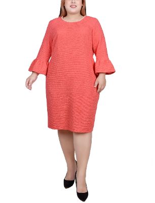 NY Collection 3/4 Length Pearl Detail Dress - Plus sold by Dress Barn