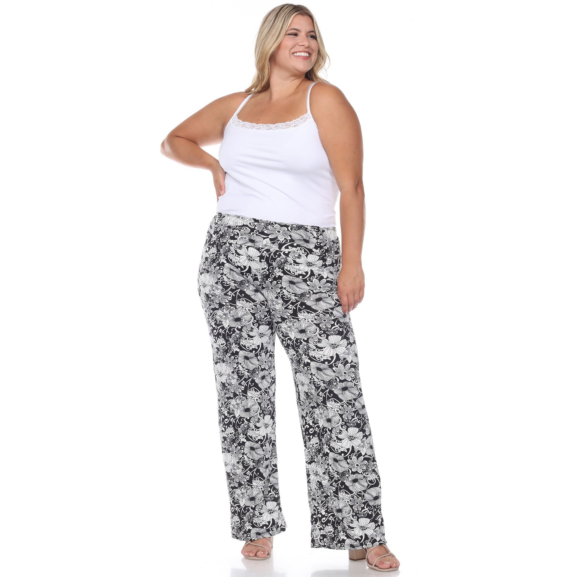Floral Paisley Palazzo Pants - Plus sold by Dress Barn product image thumbnail 5