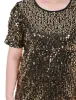 Short Sleeve Sequined Top - Petite sold by Dress Barn