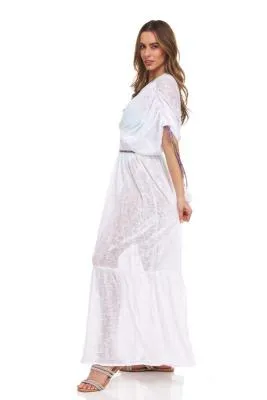 Solid Boho V-neck Maxi Dress sold by Dress Barn