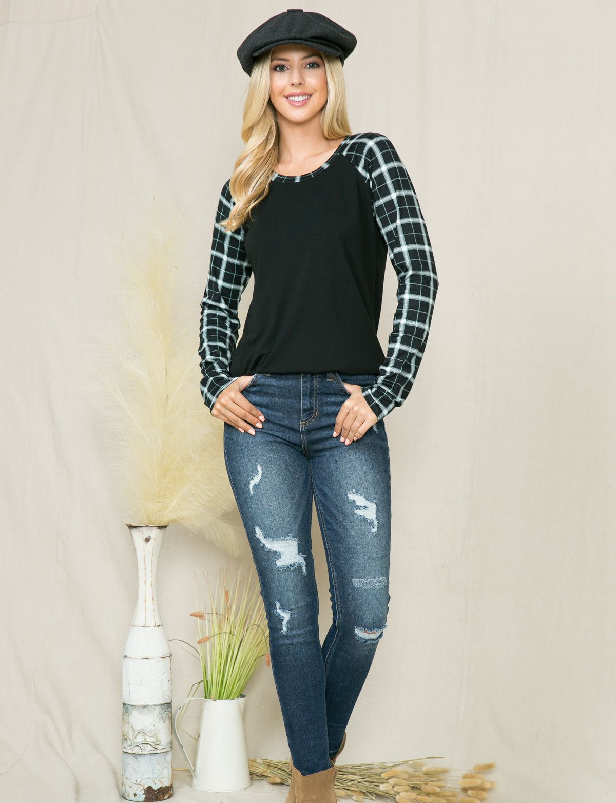 Printed Long Sleeve Top - Plus sold by Dress Barn product image thumbnail 3